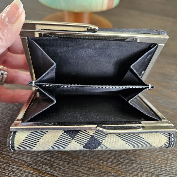 Burberry Blue Label Plaid KISSLOCK Wallet - Picture 3 of 9